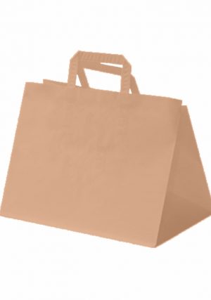 Sacose din hartie kraft nature pentru Catering 32+22x24cm